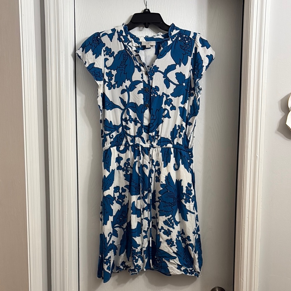 Loft Blue Floral Women's Dress